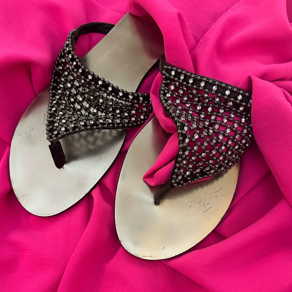 Beaded/rhinestone sandals